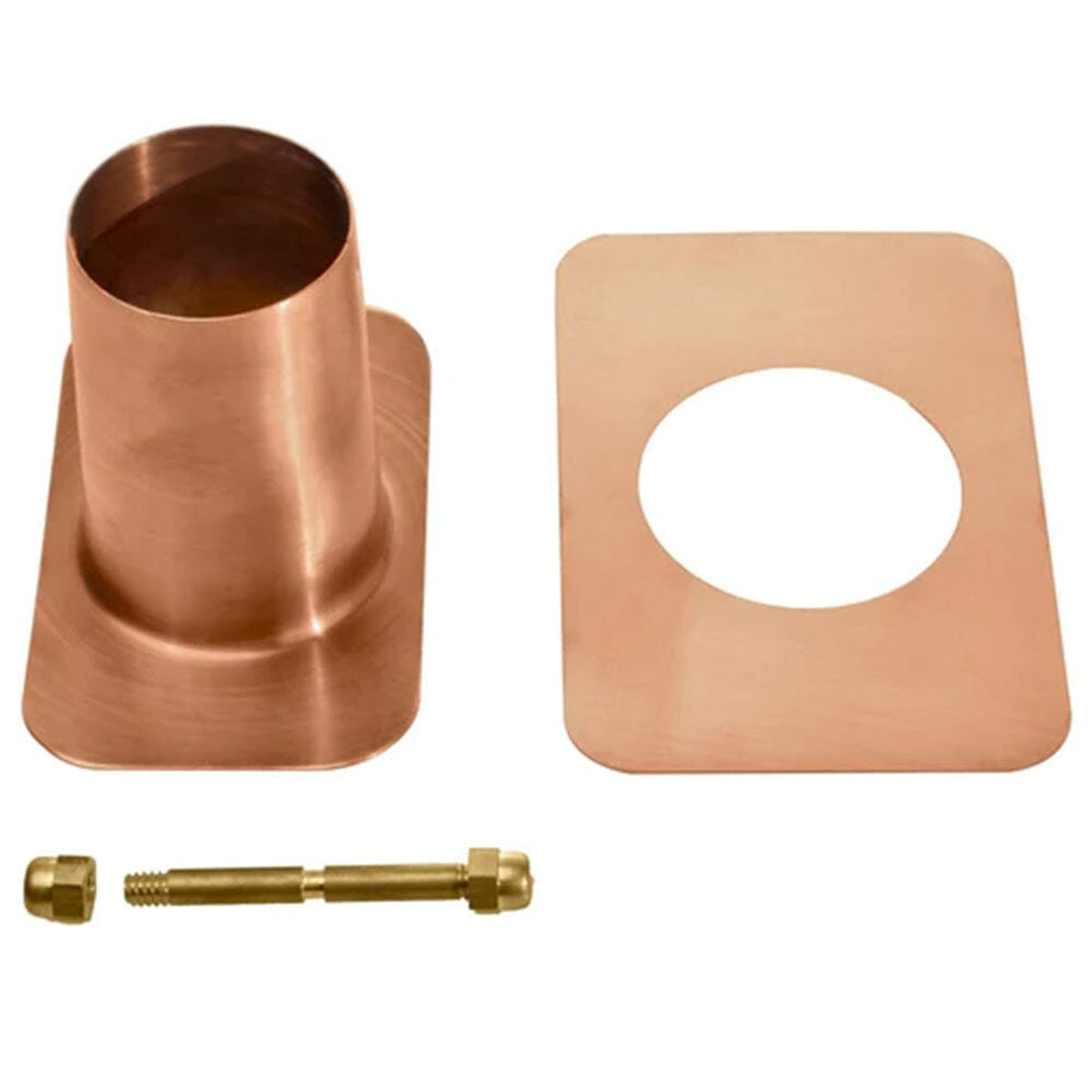 Pure Copper 2Piece Gutter Adapter Kit for Rain Chain Installation Monarch Abode