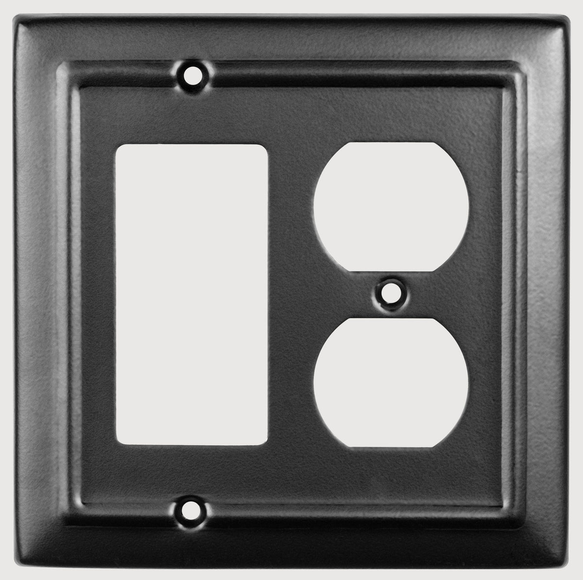 Black Rocker Duplex Outlet Wall Light Switch Plate Monarch Abode