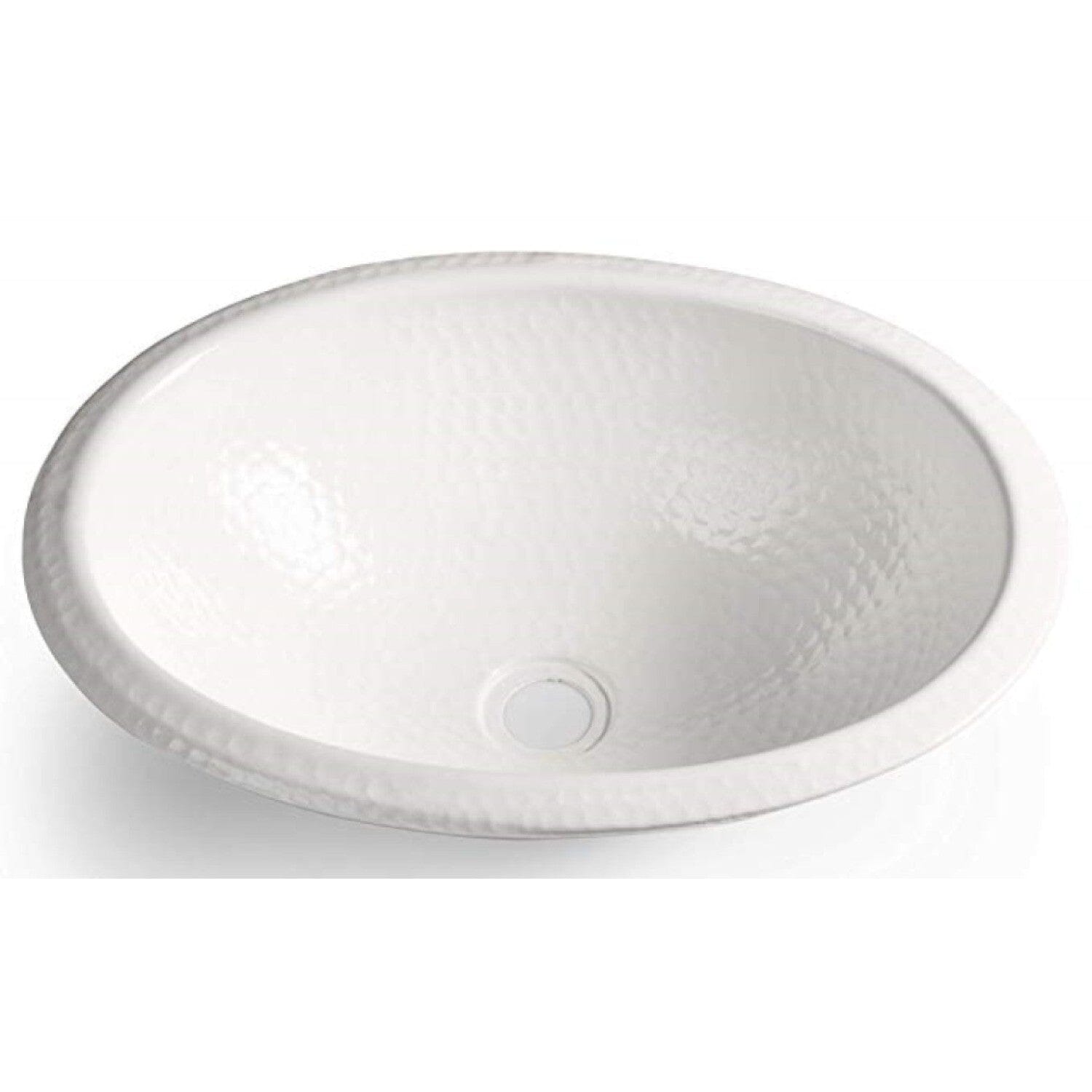 Lavabo De Baño De Cobre Puro Martillado A Mano - Medidas 19 Pulgadas (48.26 Cm), Acabado Bronce Aceitado