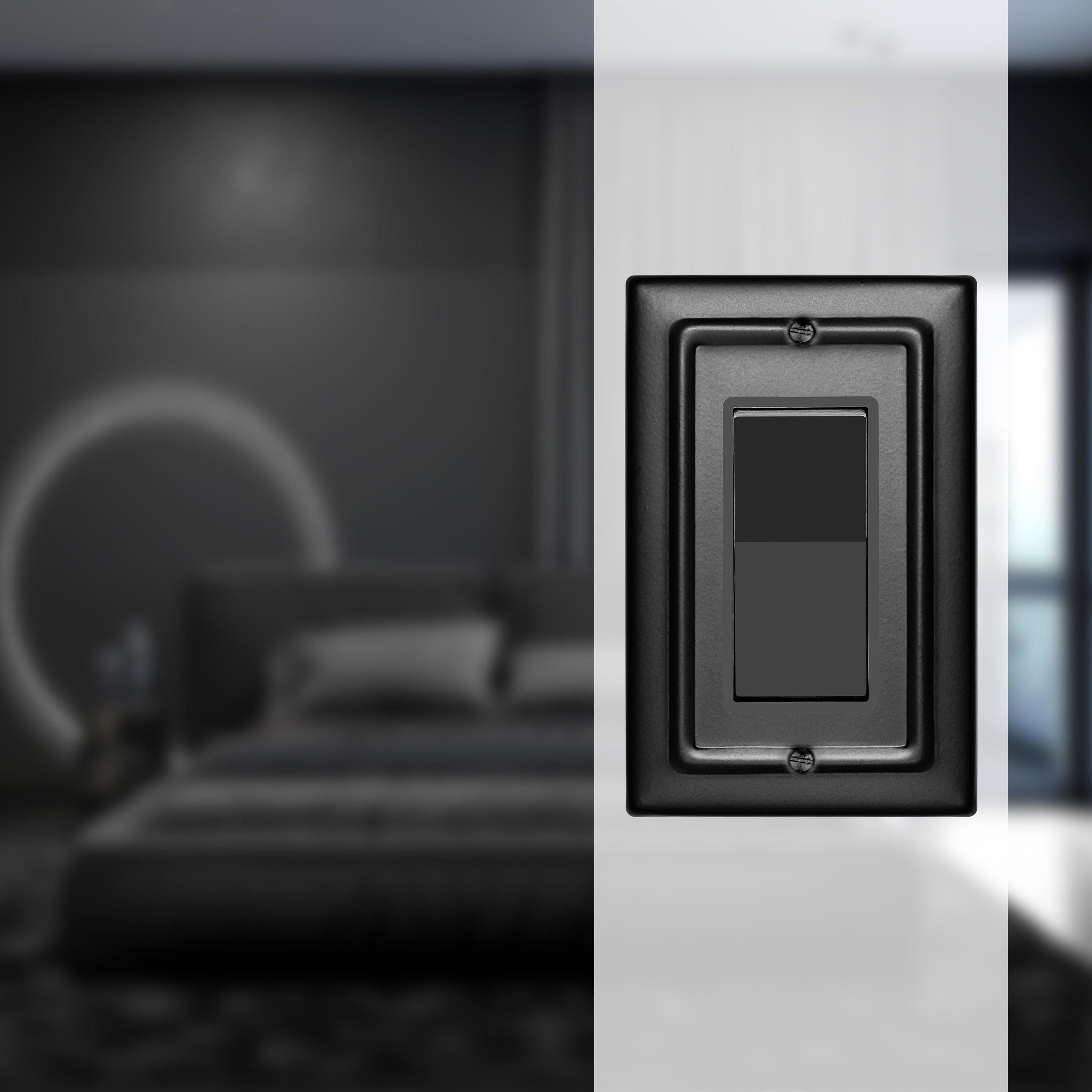 Architectural Black Rocker Light Switch Wall Plate | Monarch Abode