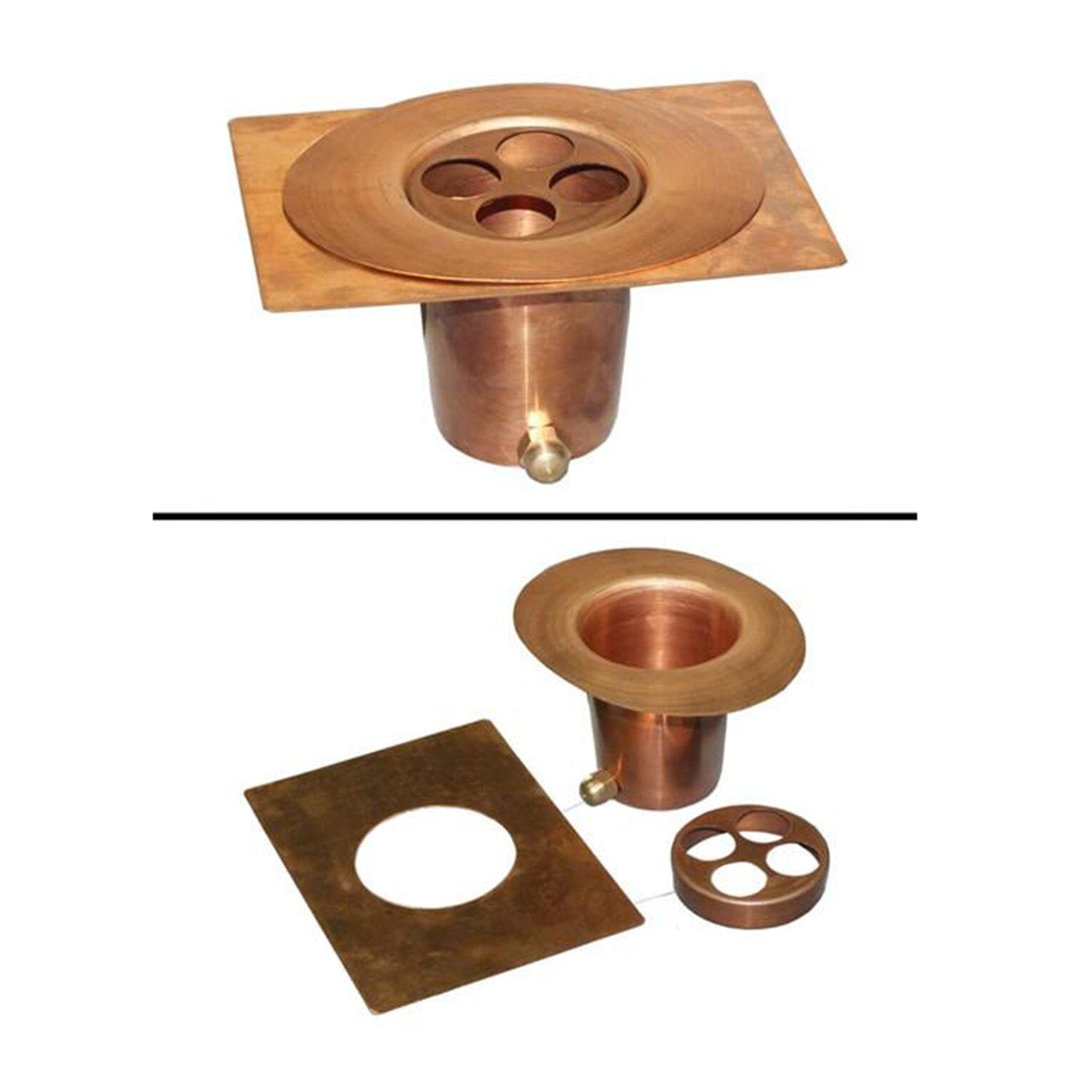 Pure Copper 3-Piece Gutter Adapter Kit for Rain Chain Installation ...